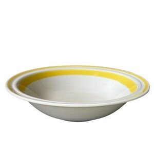 National Silver Autumn Stoneware Yellow Cream Serving Vegetable Bowl Vintage